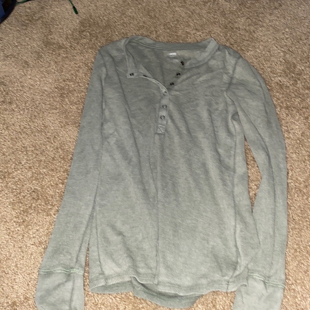 Olive green long sleeve shirt